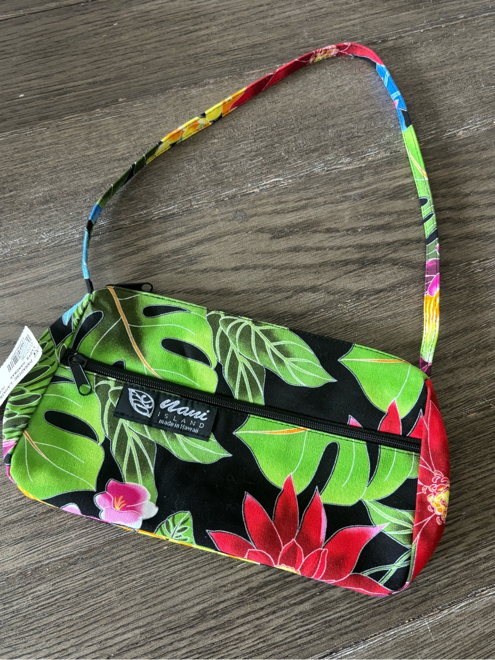 Nani Island Hawaiian Tropical Floral Baguette Shoulder Bag